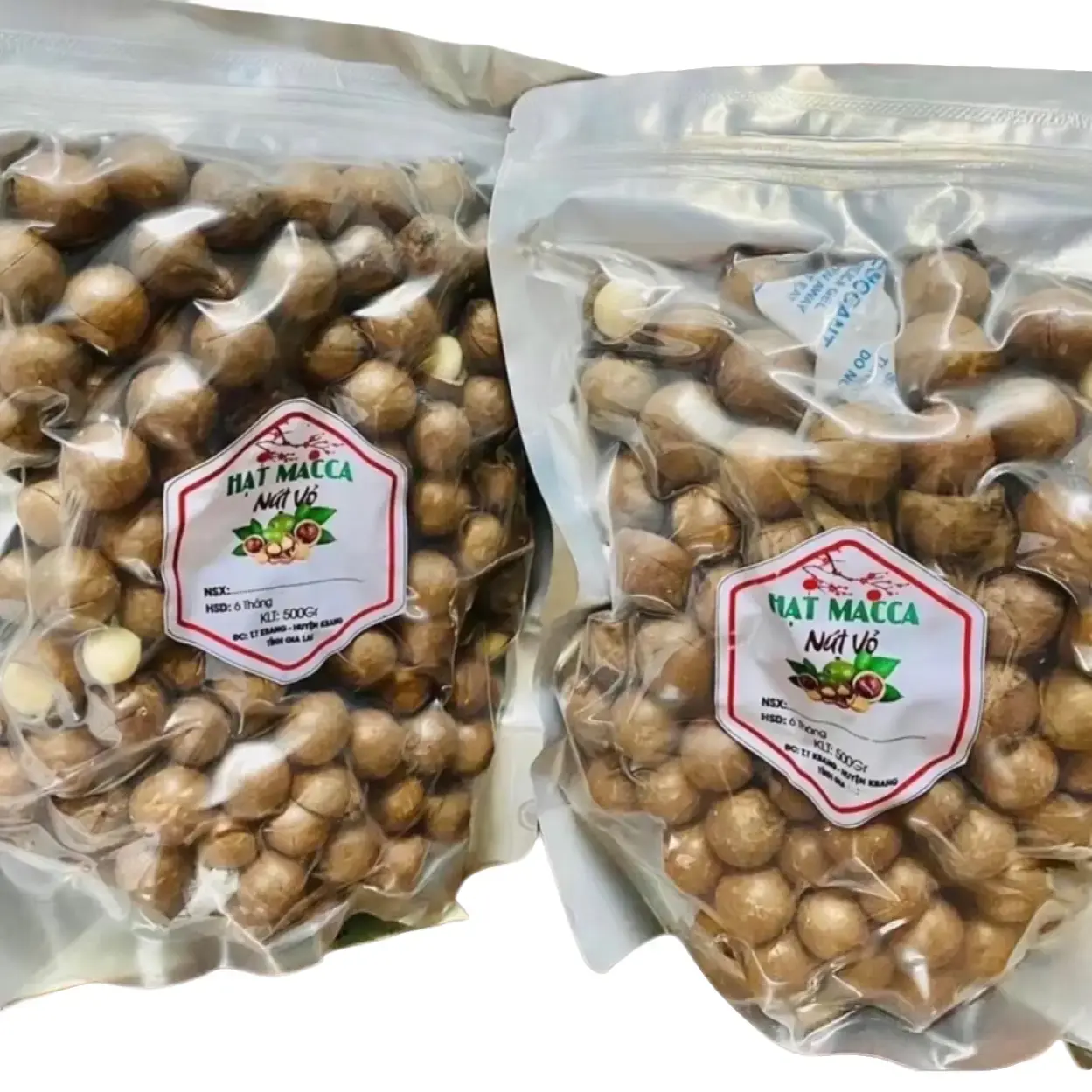 2kg mắc ca bi gia lai (4túi size 19-22) Snack Food Thức Ăn Ăn Vặt