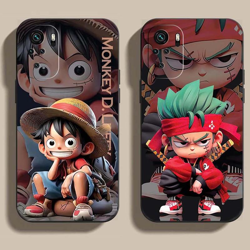 Ốp Lưng Dành Cho Xiaomi Redmi Note 10, Note 10S, Note 10 Pro cạnh viền vuông, có bảo vệ camera in hình ONE PIECE, GOKU