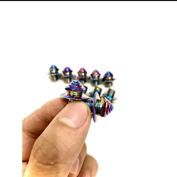 Ốc Chân Gương Titan 7 Màu Gắn Lỗ Chân Gương Xe Máy Honda , Wave, Dream ( ốc 10 ly ren thuận )... Ốc Titan Kiểu Tán Ô ... 3