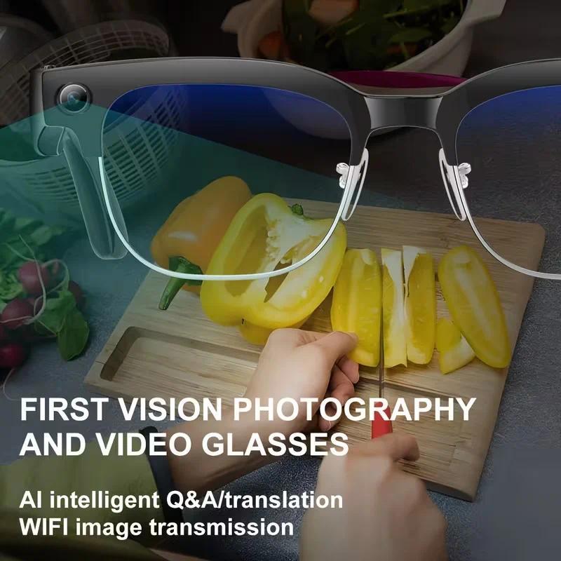New 4K HD AI Smart Glasses 800w Pixel Multifunctional Camera Ultra Bluetooth Call Voice Assistant Music Player Smart Translation - Image 4