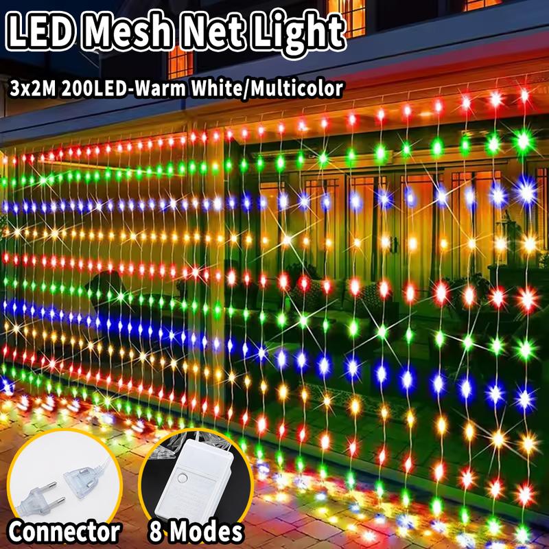3Mx2M 214LED Net Led Light strip in Colorful Lampu Raya Warn - TikTok ...