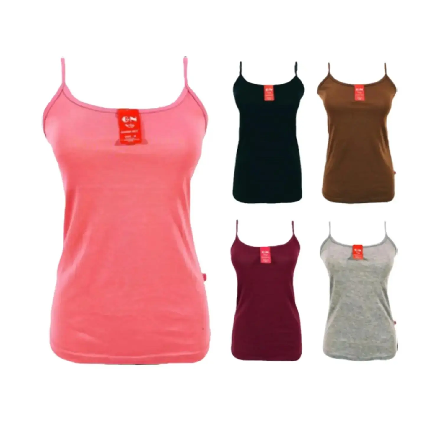 3 Pcs - Tank Top Singlet Perempuan Golden Nick SA 50 Tali Kecil Bahan Katun