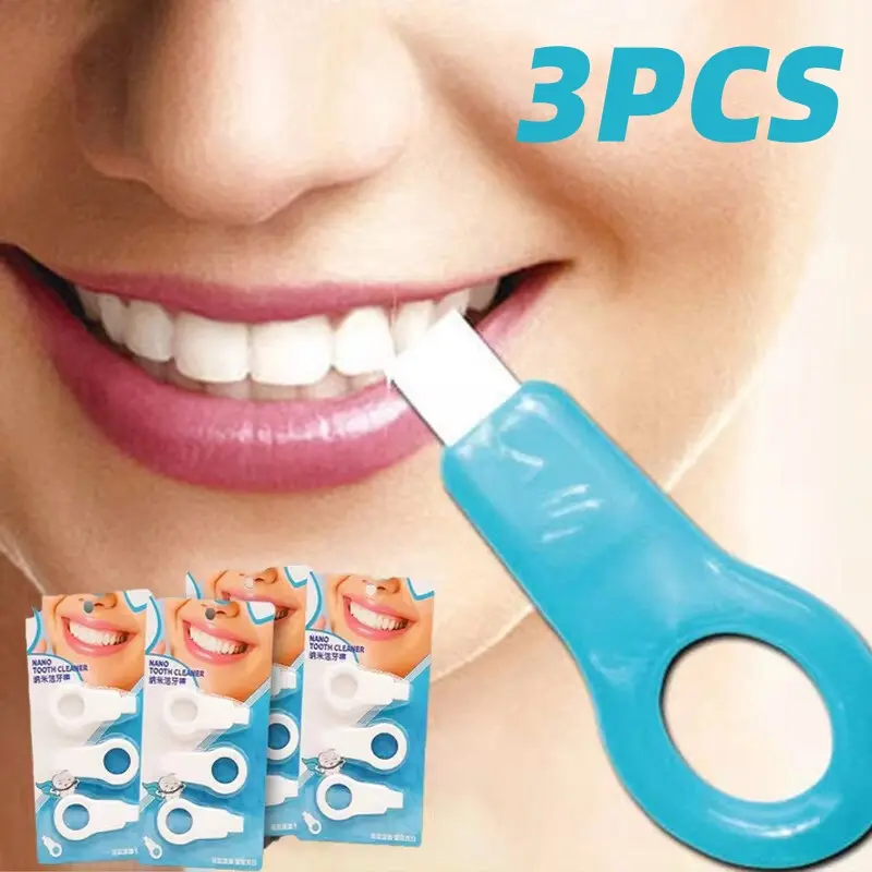 Dụng Cụ Làm Sạch Răng, 3 Cái / bộ, Bọt Biển Nano Nhẹ Nhàng, Tẩy Răng, Loại Bỏ Cao Răng, Loại Bỏ Vết Bẩn Đen, Dụng Cụ Làm Sạch