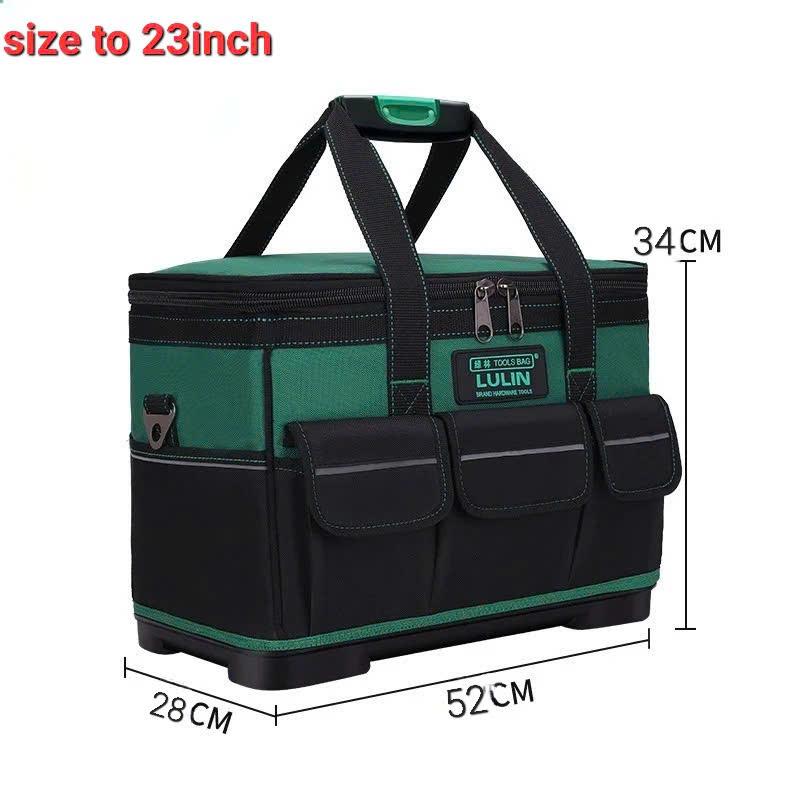 Túi đựng đồ nghề nắp vuông đế cứng size đại 23inch và size vừa 19inch, dùng cho anh em kỹ thuật cần mang rất nhiều đồ, túi kích thước to và chất vải mới dầy dặn hơn ạ