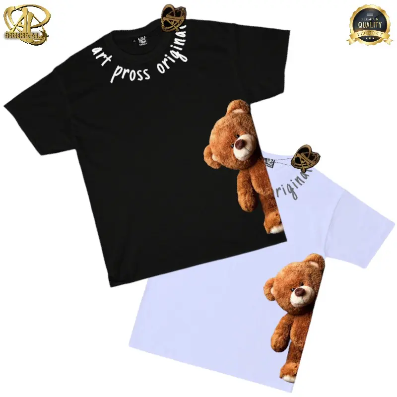 Kaos Distro Bear 010 Anak Lengan Pendek Unisex 1 - 12 Tahun.  Kualitas Premium Produk Ap Original. 0