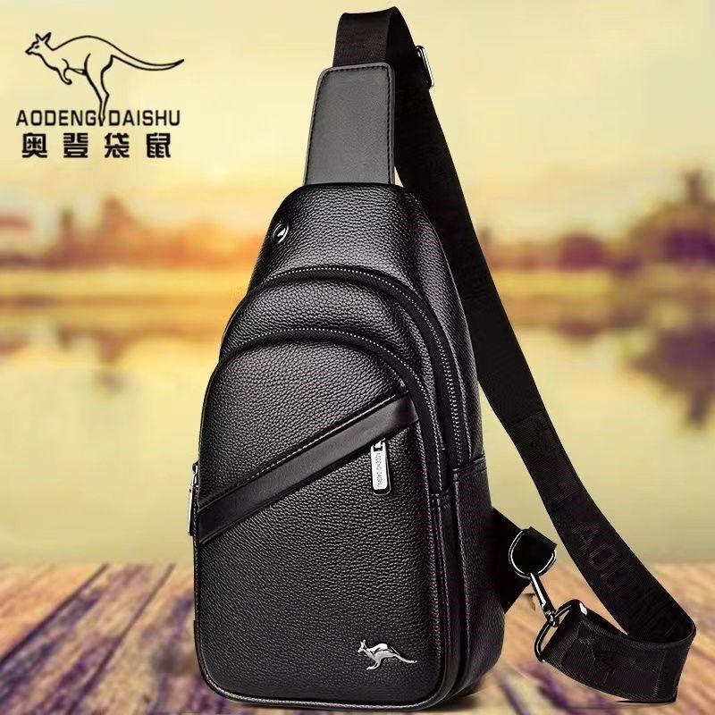 Túi Đeo Chéo Da Nam, Kangaroo, Túi Đeo Ngực, Túi Pannier Ba Lô, Đa Năng, Dung Lượng Lớn, Túi Đeo Một Bên Vai Đi Chơi Hàng Mới Về 2
