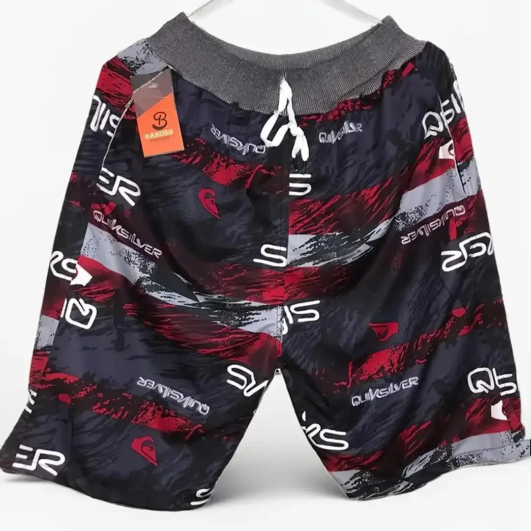 Celana distro Motif Printing Santai 2 saku resleting Dewasa Karet Motif Pendek Keren Katun Nyaman Pria Casual Harian Muda Santai Kain Shorts Santai Low Waist Boxer Santai Low Waist Surfing Hitam