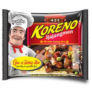 Thùng Mì Trộn Tương Đen Paldo Koreno Jjajangmen Gói 115g x 24 gói - Ăn là ghiền