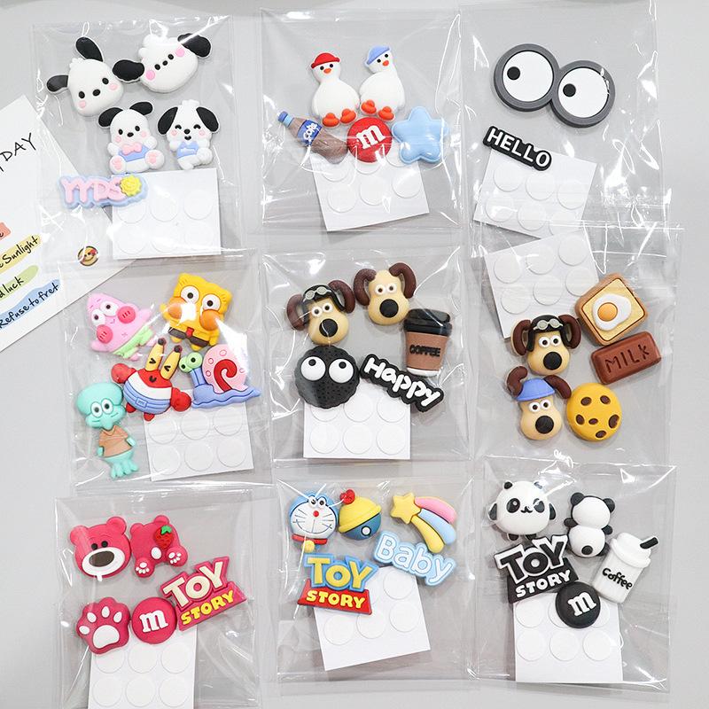 Sticker cute 3D Diy charm dán bình nước hình dán nổi trang trí ốp điện thoại laptop mũ bảo hiểm dễ thương