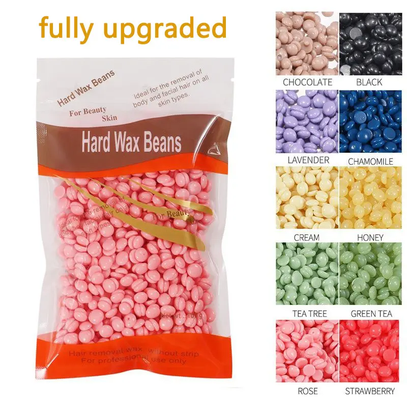 500g Pearl Hard Wax Beans Pebble Wax Body Hair Removal Hot Film Depilatory TN689 honey