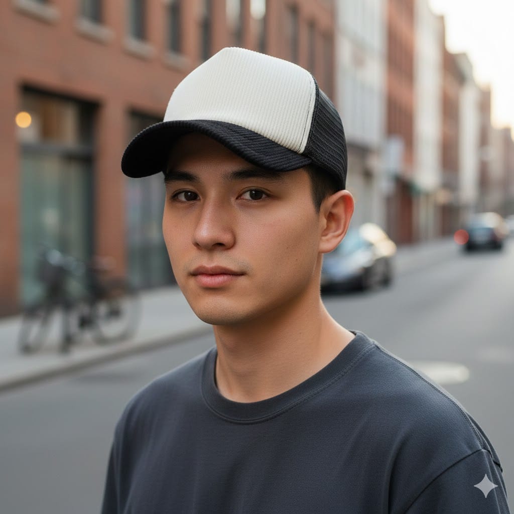 Topi Trucker Hat Lidah Pendek Bahan Corduroy Dewasa