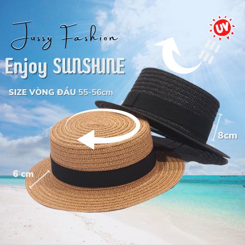 Nón Cói Đi Biển Thất Nơ Kiểu Mũ Cói Boater Thiết Kế Kiểu Nón Rộng Vành Điệu Đà Theo Phong Cách Hàn Quốc Hat Cap