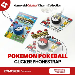 Pokemon Pokeball Fidget Clicker Phonestrap Gantungan HP Lucu Aksesoris Case HP Mainan Fidget Clicker Varian Lengkap