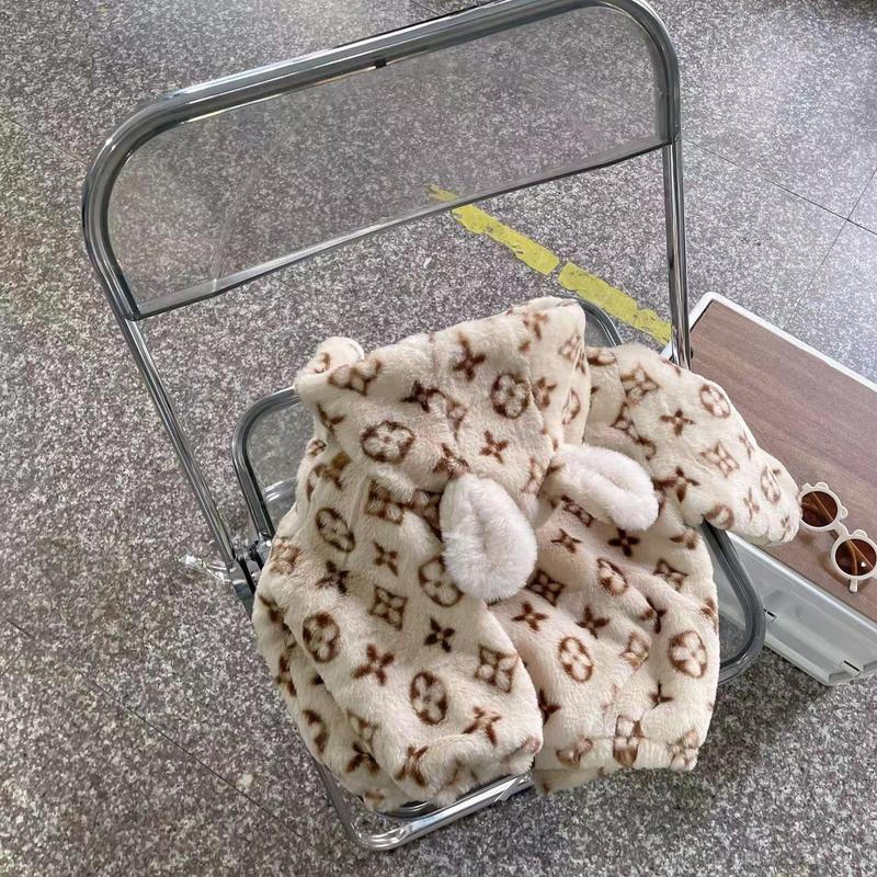 [Tăng 1 size , Áo form nhỏ ]    Áo Khoác Lông Cho Bé,Áo Khoác Lông Cho Bé Trai Bé Gái Họa Tiết l,v Cho Bé từ 10 Đến 22kg (AK3)