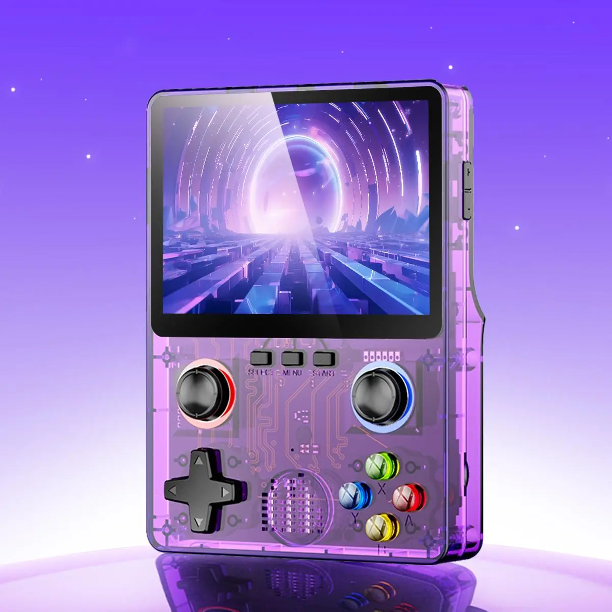 New Retro Game Console with 32G Built-in 10000+ Games, 3.5 inch IPS OCA Full Fit Color Screen Handheld Game Console, Portable Gaming Console