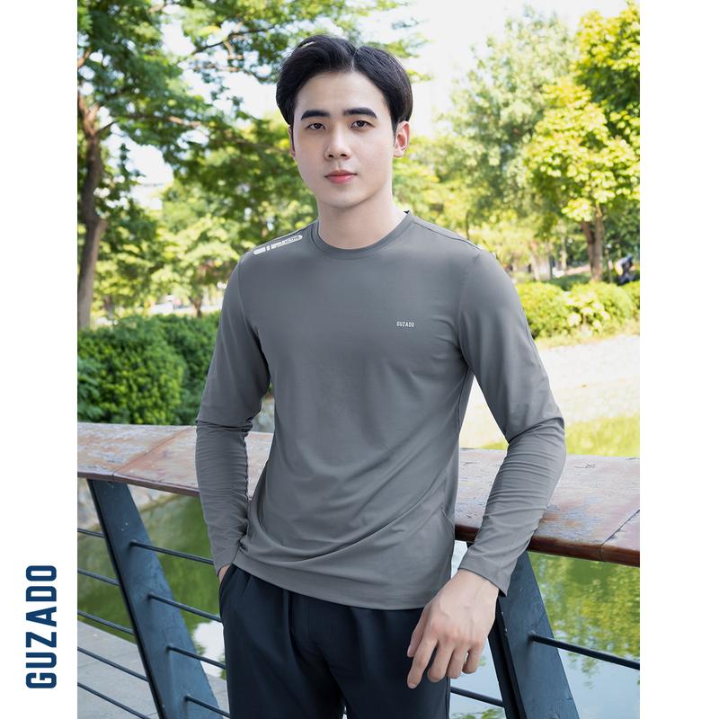 Áo Thun Nam Dài Tay GUZADO Công Nghệ Heattech Giữ Nhiệt New 8 Màu Cơ Bản GDT01 7