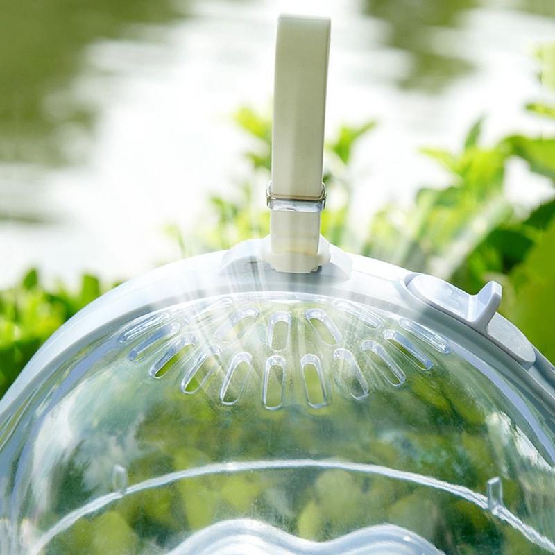 Pet Outdoor Carrier Breathable Hamster Carrying Cage Clear Flip Cover with Water Bottle Hamster Carrier Plastic Hamster Travel Cage Travel 8