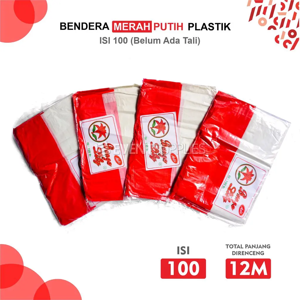 Bendera plastik 1000 lembar- Bendera Plastik Merek Lily Isi 1000 Lembar