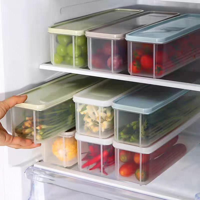 Food Grade Large Capacity Long Grid Noodles Storage Box Refrigerator ...