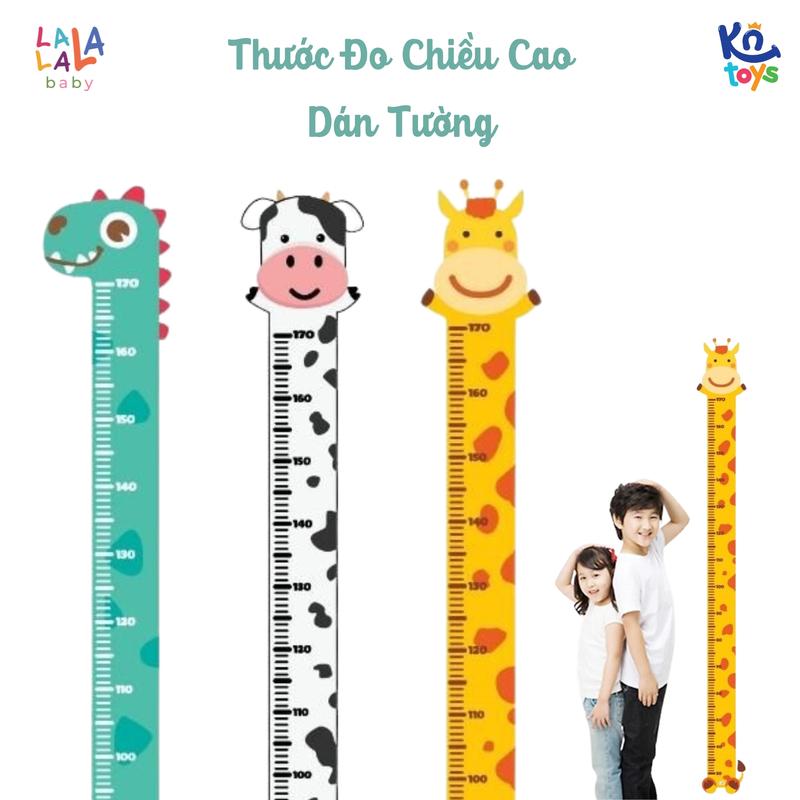 Thước Decal Đo Chiều Cao Dán Tường cho Bé Hình Con Vật Đáng Yêu - Lalala Baby