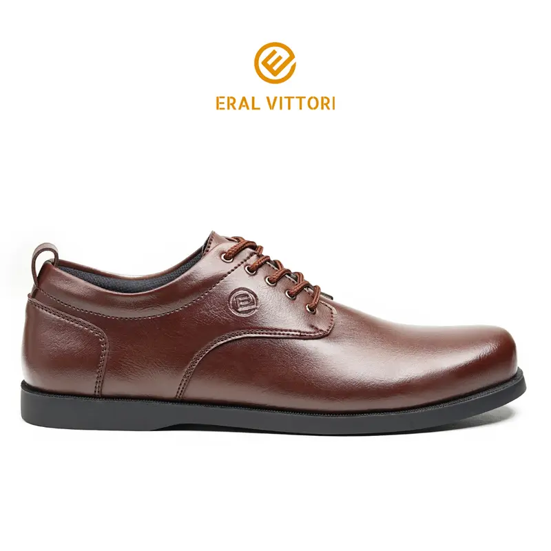 Eral Vittori - Gata 1011 Sepatu Pria Pantofel Formal Tali Hitam Coklat Shoes Kerja Pesta 2