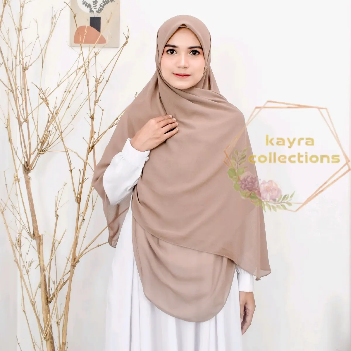Segi Oval 140x140 Ceruti babydoll Premium ceruty jilbab santai  muslim  square  kerudung  nyaman  segi Empat Syari