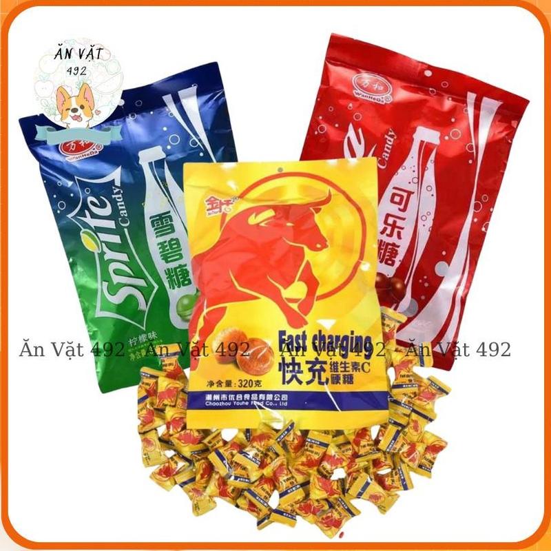 Kẹo viên ngậm vị BÒ HÚC tăng lực gói 320gam ~100 viên - Ăn Vặt 492