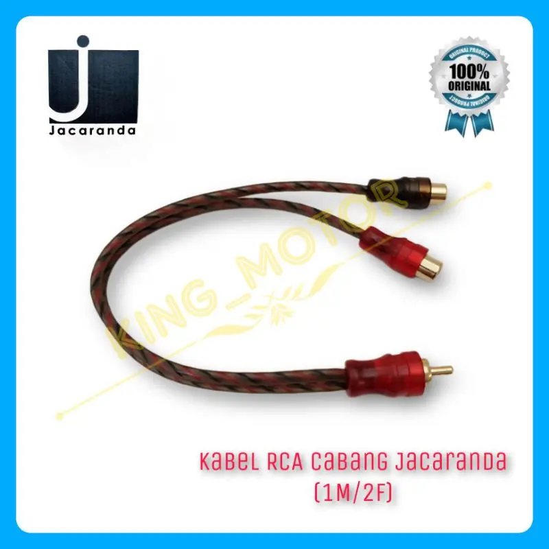 Kabel RCA Cabang 2 in 1 Jacaranda 1M/2F or 1F/2M 1