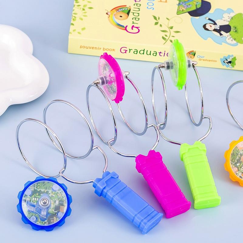 Con Quay Bay Ma Thuật Xoay Quán Tính, Tay Cầm, Sáng Tạo, Đầy Màu Sắc, Phát Sáng, Đồ Chơi Đường Ray Từ Tính 3