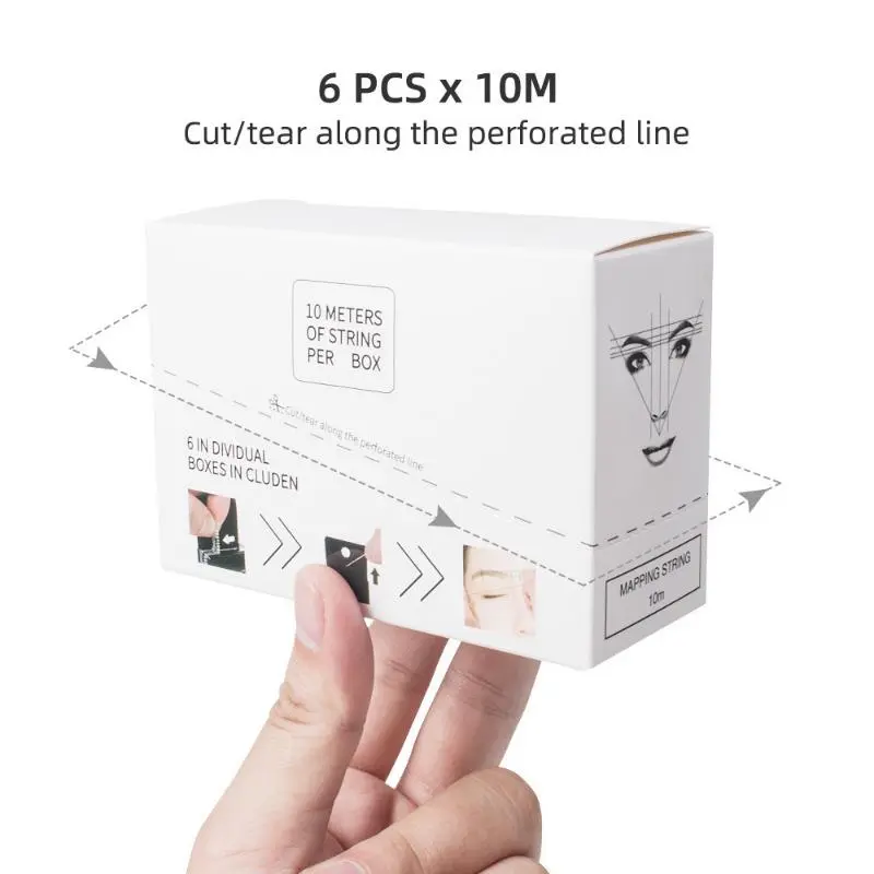 Eyebrow Positioning Line, 6 Counts/set Eyebrow Measuring Ruler, Professional Eyebrow Measuring Tool, Makeup Tool for Women 5