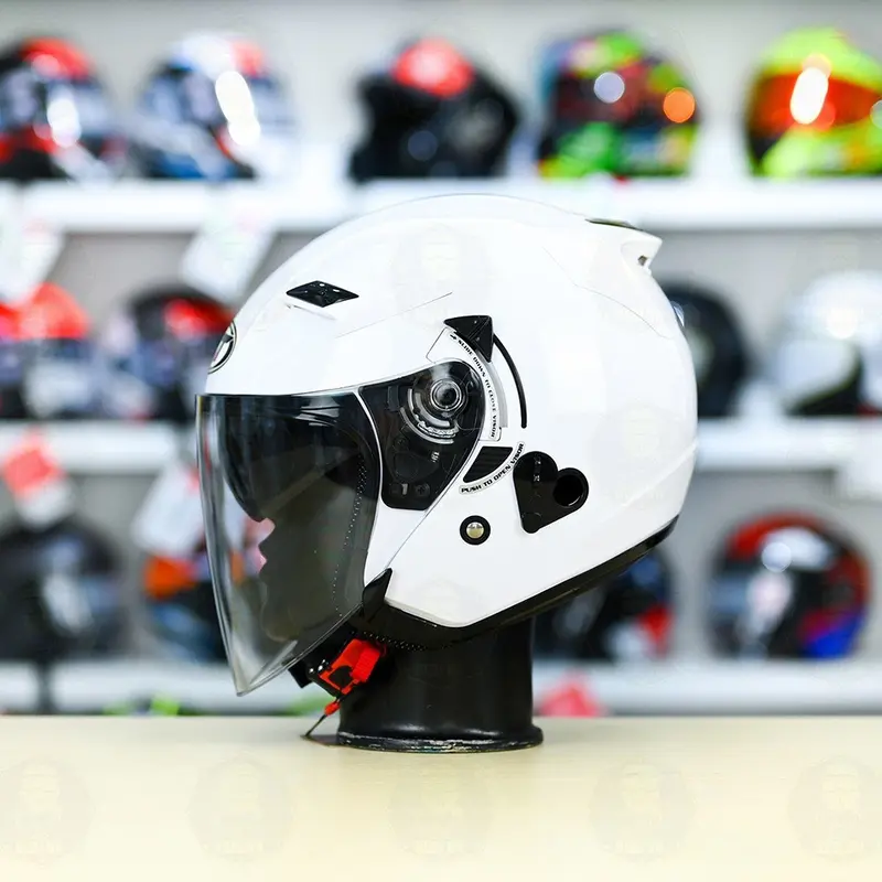 Mũ Bão Hiểm KLT 3/4 2 Kính Tặng kèm tem kyt và khăn trùm dầu ninja 3