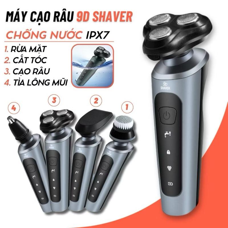 (Loại 1) Máy cạo râu 9D SHAVER 3 in 1 chống nước cao cấp công nghệ cao