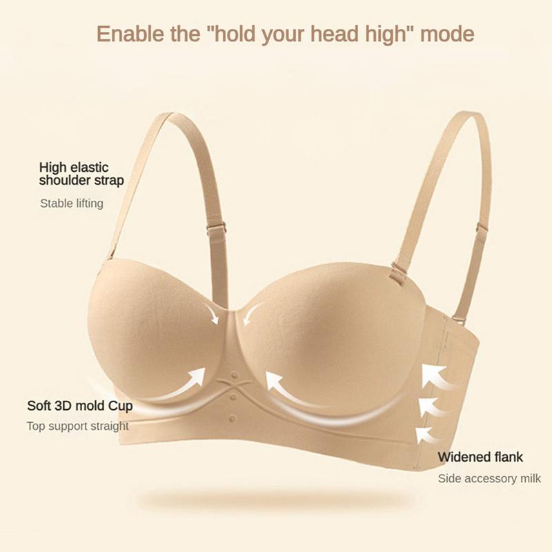 Áo Ngực Tập Hợp Ngực Nhỏ Dành Cho Phụ Nữ, Không Dây, Hỗ Trợ Bralette, Chống Chảy Xệ, Không Có Vòng Thép, Kéo Dài Bên Ngoài, Áo Crop Top Sling, Thoáng Khí, Thoải Mái, Đồ Lót, Dành Cho Phụ Nữ 3