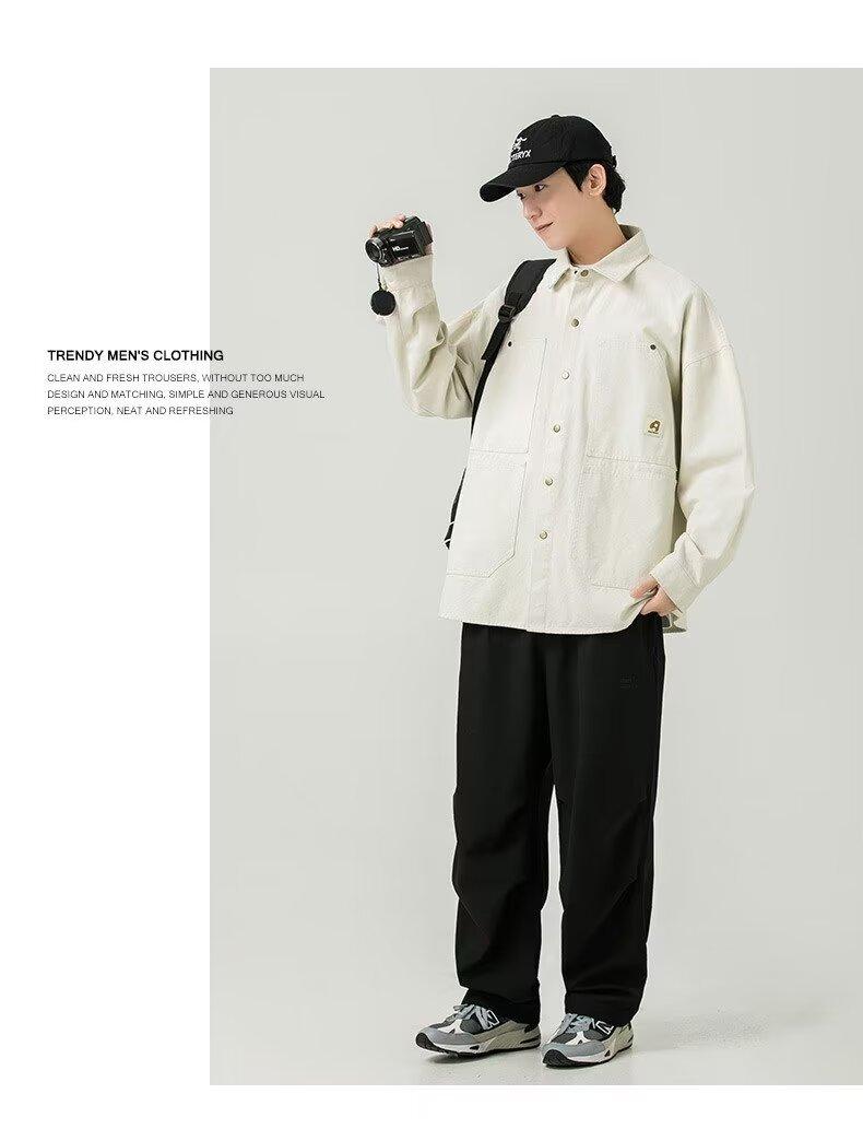 Product Introduction of Men's washed vintage long sleeve work shirt Artistic style cotton large size shirt jacket 9