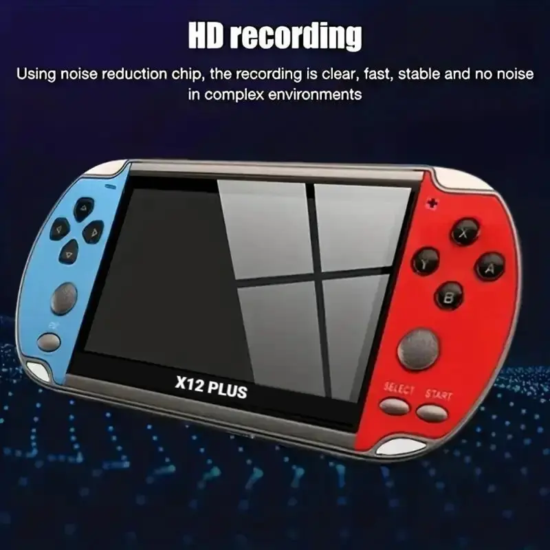 PSP X7 Handheld Game Screen Besar 4.3 Inch HD 8G Mp5 Musik Video Player X7 Handheld Gameboy Built-in Games Gratis 6
