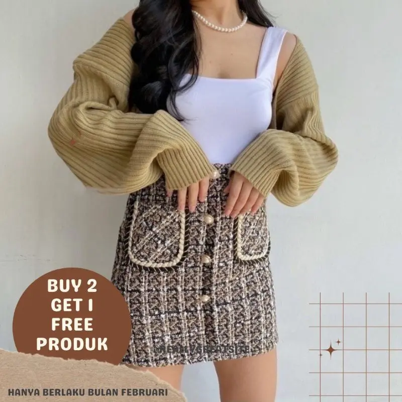 Liam Oversize Crop Cardigan / Balero / Outer Knit Premium / Crop Cardi Baju Bolero