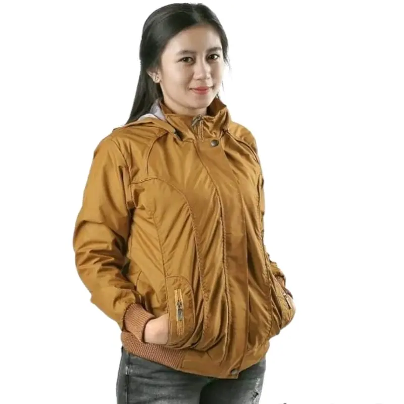 Jaket Anti Air Anti Dingin Jaket Fashion Taslan Premium Waterproof Polos Jaket Unisex wanita cewe 5