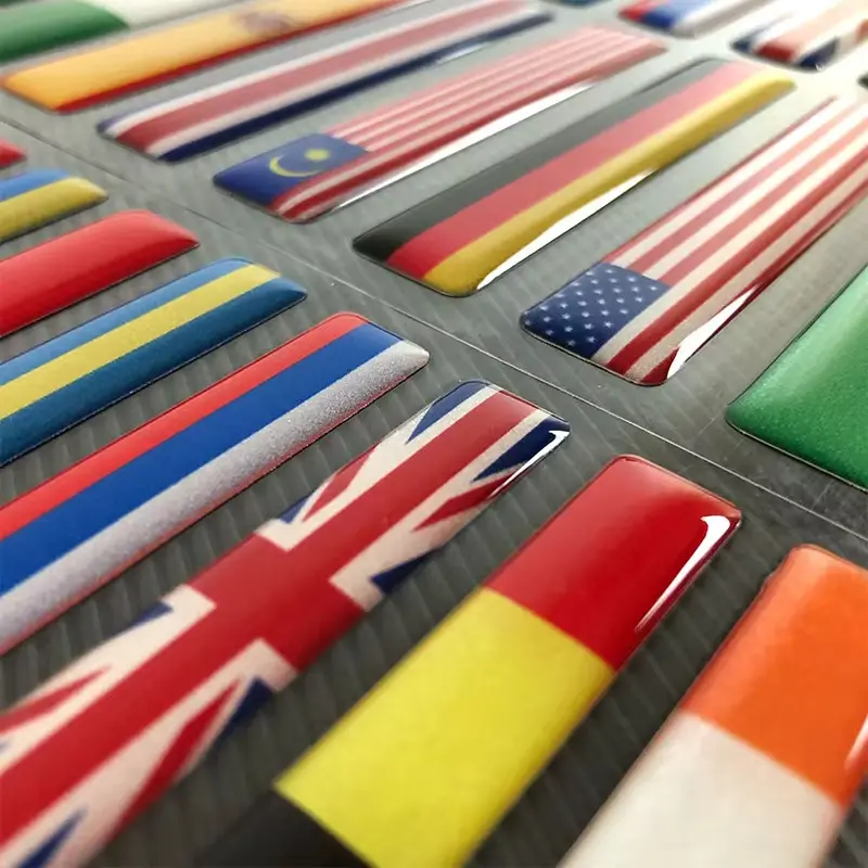 3D Reflective National Flag Sticker Motorcycle Accessories Car Waterproof Decal British Italy USA France Russia Spain Brazil Thailand Vietnam The Philippines Malaysia Singapore Chile ukraine Germany Canada