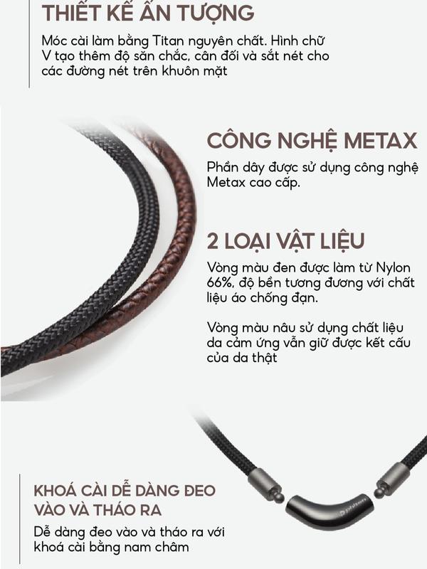 Vòng cổ Phiten Rakuwa metax chopper TG807051/TG807053/TG807151/x 4