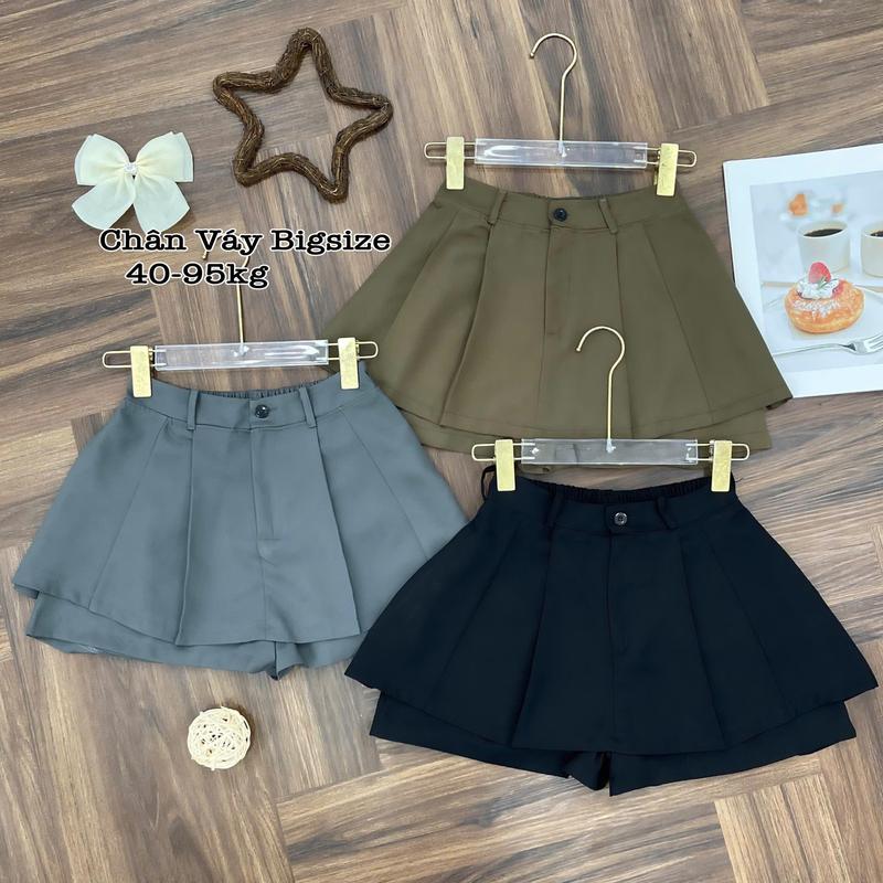 Quần Giả Váy Thiết Kế 2 Tầng Bigsize Quần Short Cạp Lưng Cao Hack Dáng Xinh Đẹp Cho Nữ Thích Hợp Đi Tiệc Đi Chơi Đi Biển Hot 40-95kg 2440