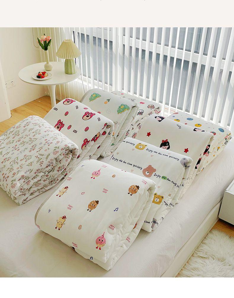 Product Introduction of 2025 Knitted Cotton Air Conditioning Quilt Summer Cool Quilt Washable Summer Children's Kindergarten Thin Summer Quilt Dormitory Quilt Core 19