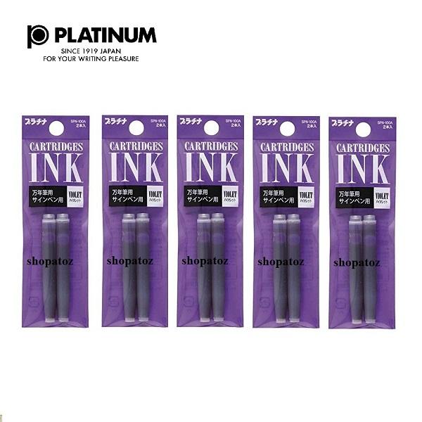 Combo 10 ống mực Platinum cho bút máy Preppy