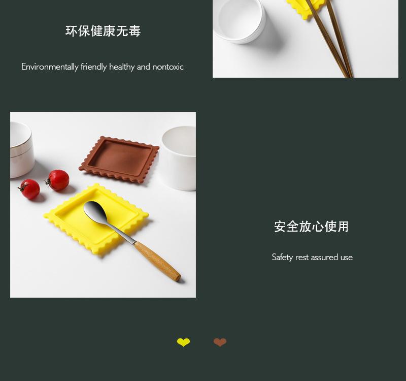Product Introduction of Creative Soup Spoon Mat Biscuit Shaped Cartoon Desktop Silicone Thermal Insulation And Anti Scalding Pad Practical Kitchen Tool 10