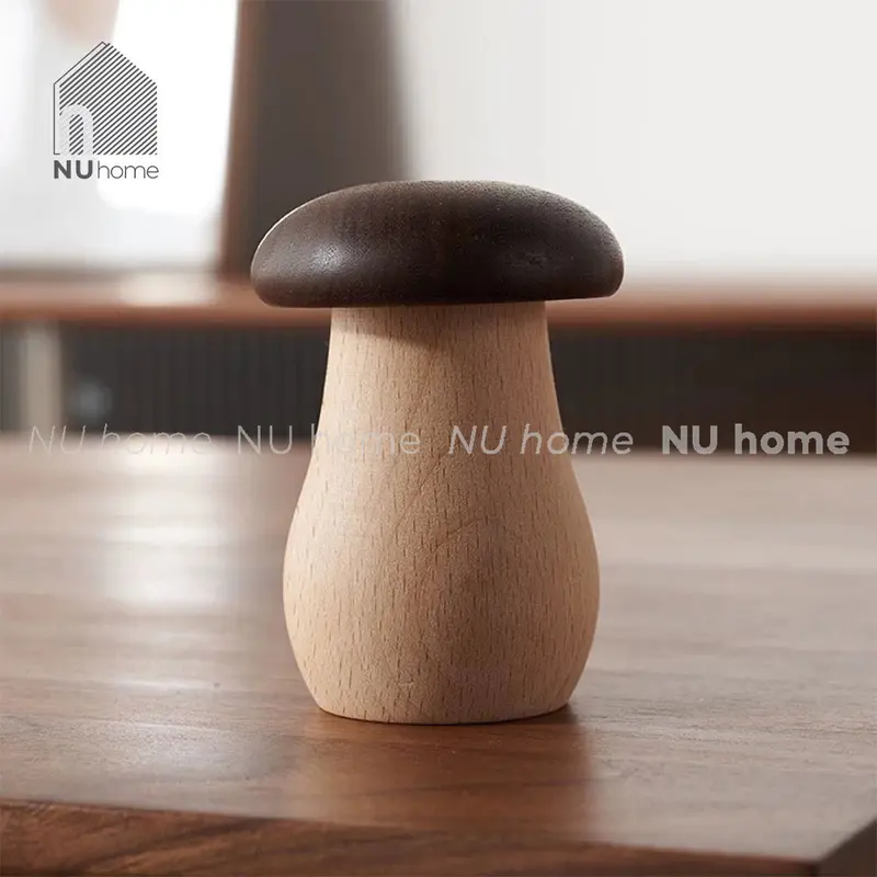 Hũ tăm gỗ hình nấm, được thiết kế mộc mạc với chất liệu gỗ tự nhiên cao cấp Đựng Gia Vị 3