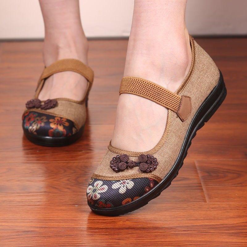 Giày trung niên nữ, giày bà nội bà ngoại, giày lười vải nữ Shoes Shoes 1