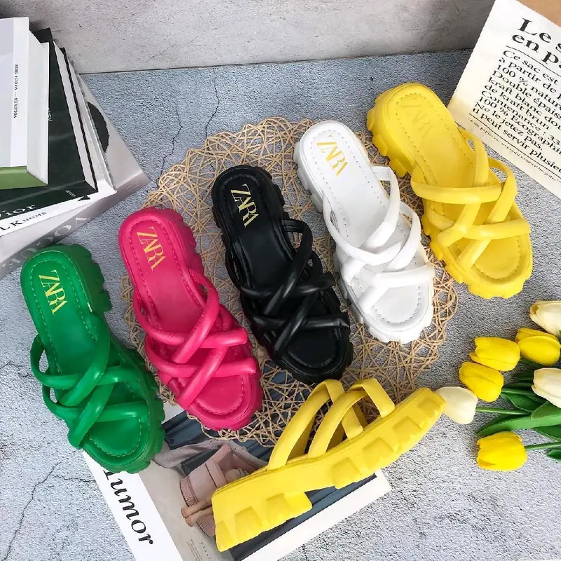 sendal wedges wanita import realpict 9972 tinggi 5cm 1