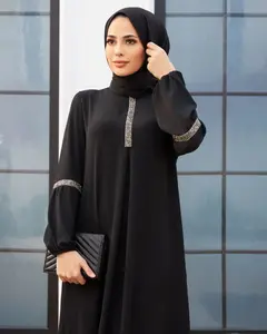 gamis crinkle simple mewah turki m06 terbaru termurah kekinian jumbo besar tidak ketat 110 120 130 140 150 terima pesanan seragam Muslim Wanita Baju Dress