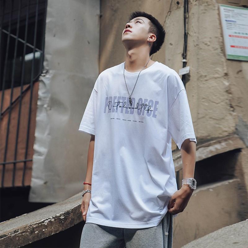 Áo thun unisex tay lỡ nam nữ phông form rộng teen cổ tròn oversize cotton giá rẻ basic đenl PREFTED 3