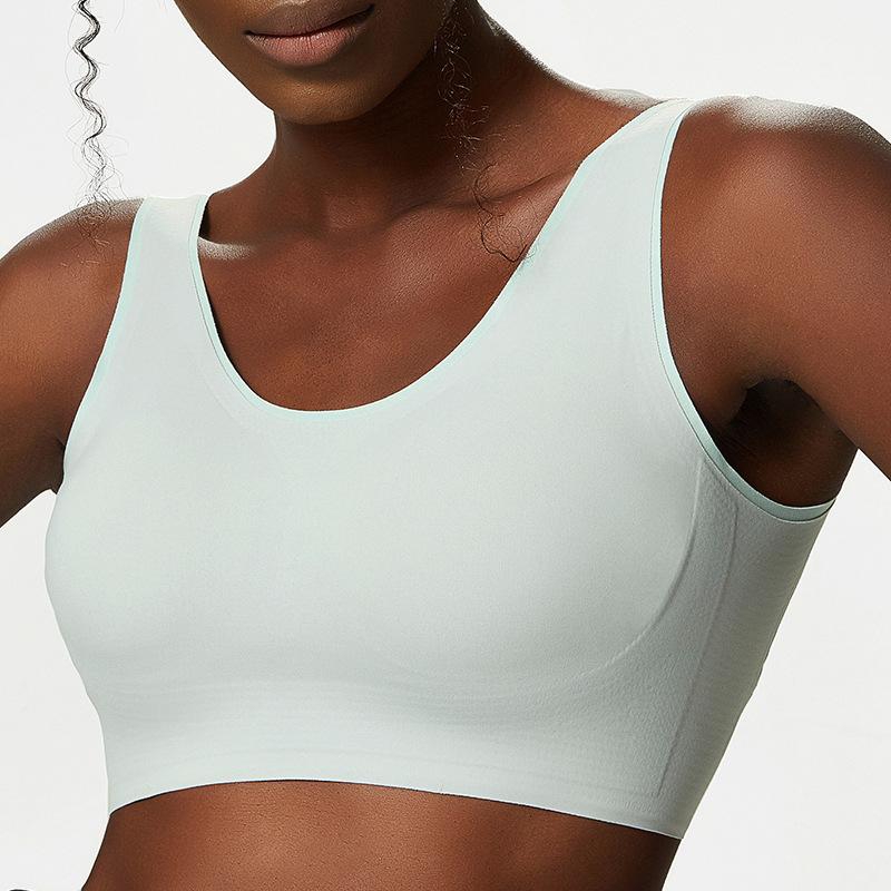 Sports Bra Women's Buckle Yoga Bra Large Size Sports Bra Seamless Yoga Bra 5