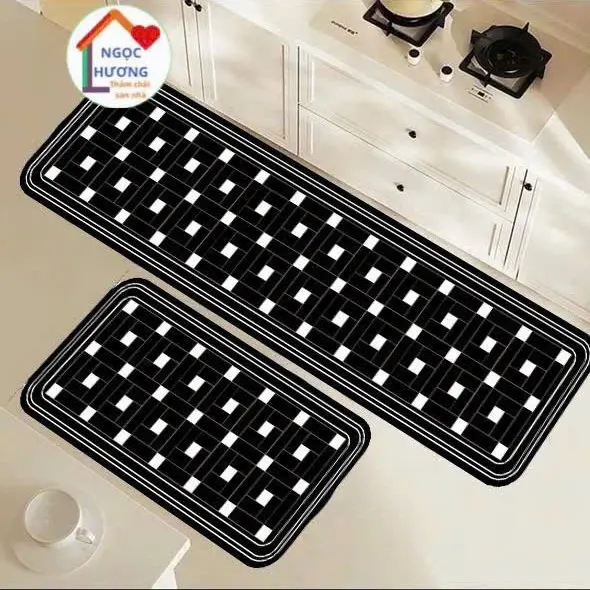 Bộ 2 Thảm 5D đẹp sang hàng nhập V.iP Dầy loại1A+ giặt máy(120 x40 60x 40) 1